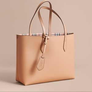Burberry Tote Haymarket Check and Leather